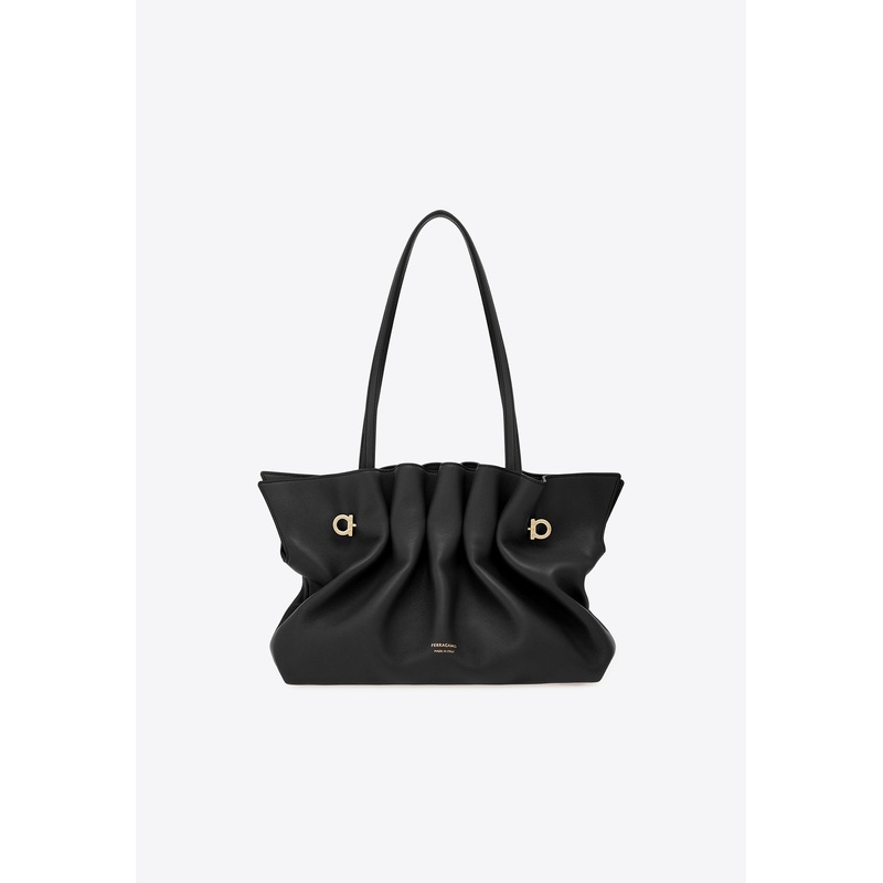 Medium Pleated Nappa Leather Shoulder Bag