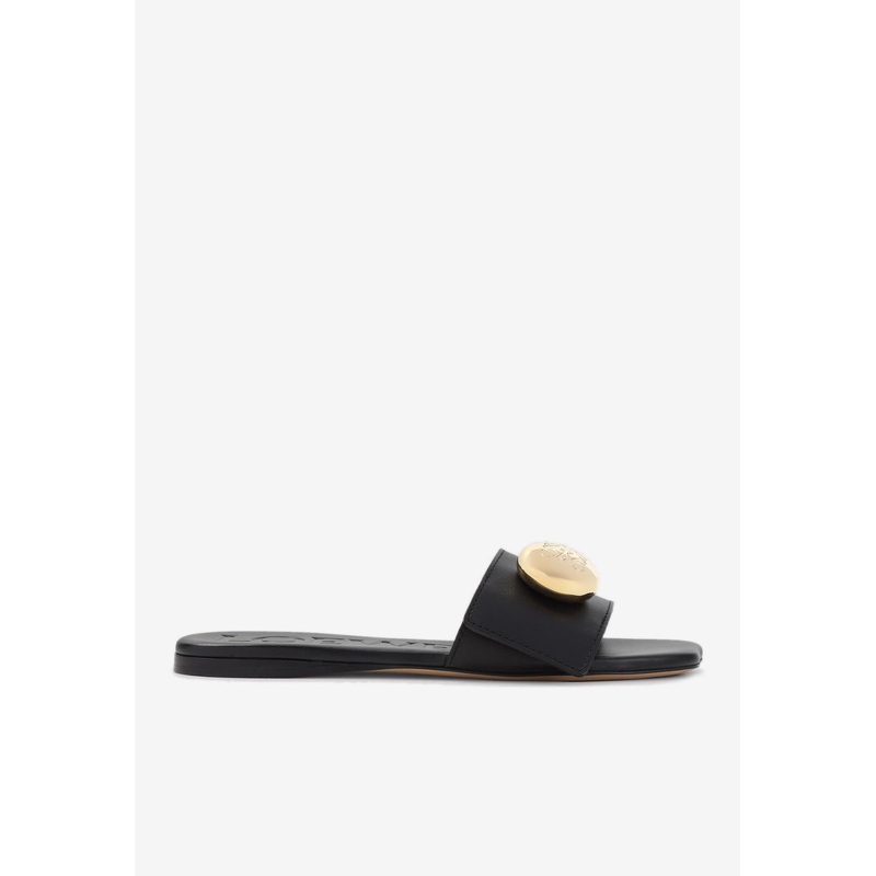 Pebble Leather Slides