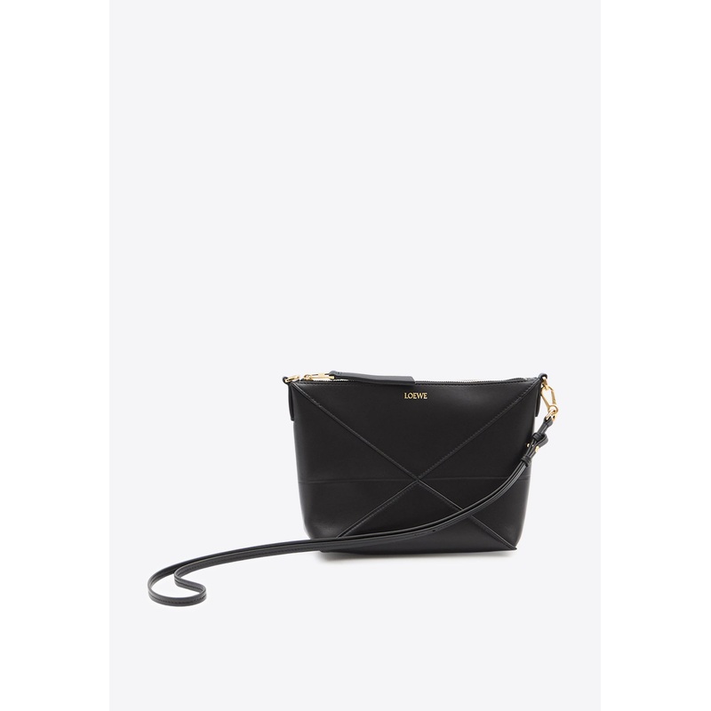 Puzzle Fold Pochette Leather Shoulder Bag