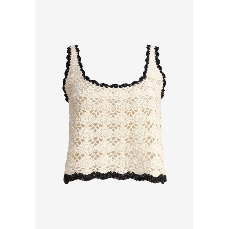 Rhiannon Crochet Knit Tank Top