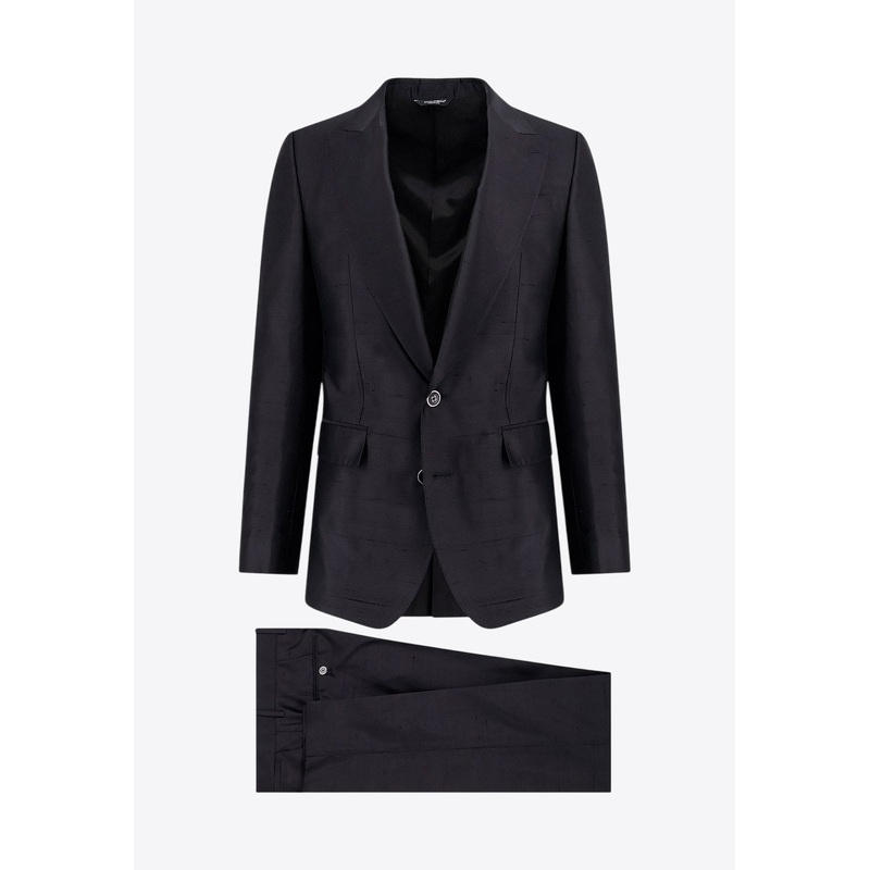 Single-Breasted Silk Suit