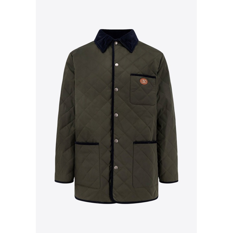 VLogo Patch Quilted Jacket
