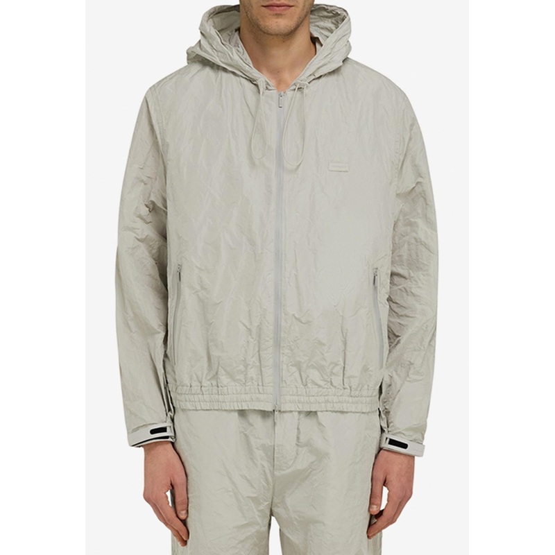 Zip-Up Windbreaker Hooded Jacket