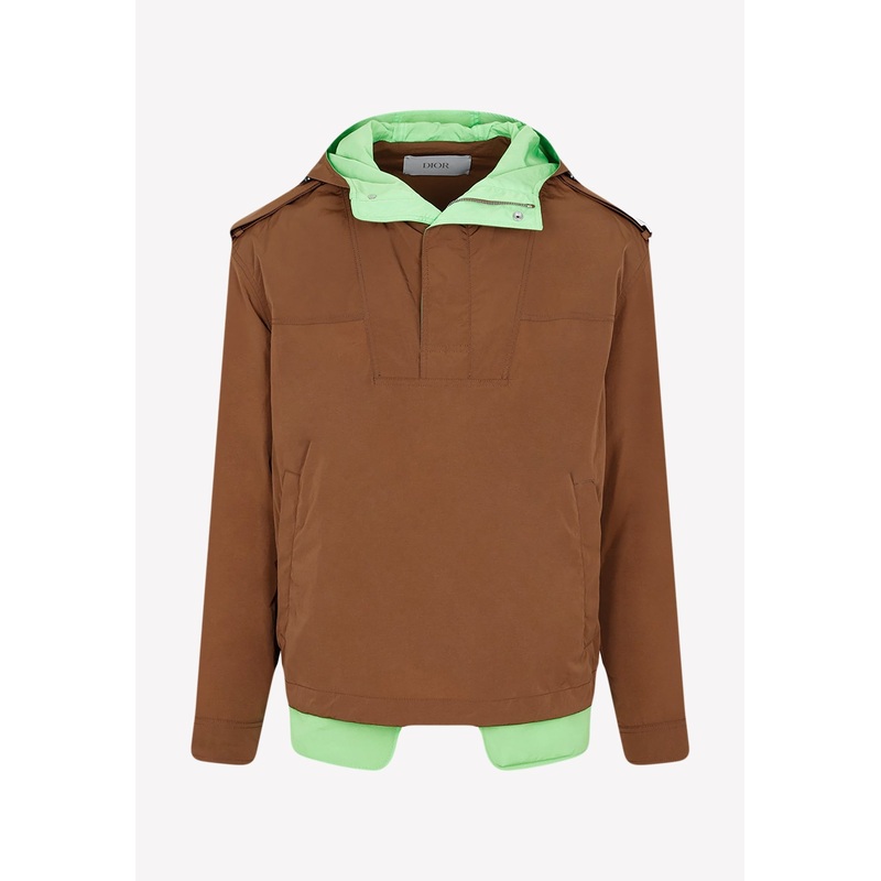 Anorak Hooded Jacket in Tech Fabric