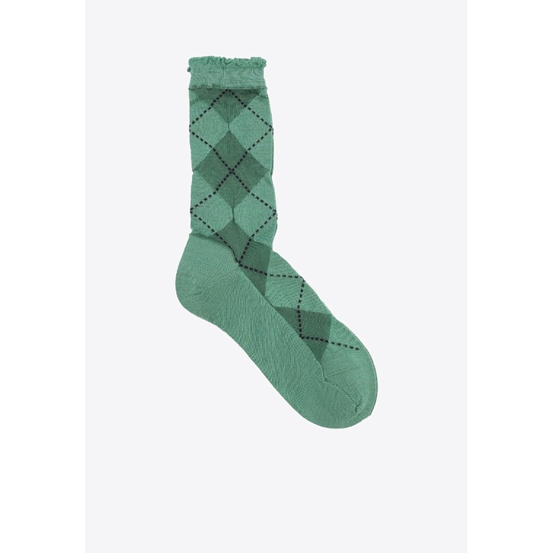 Argyle Wool Knitted Socks