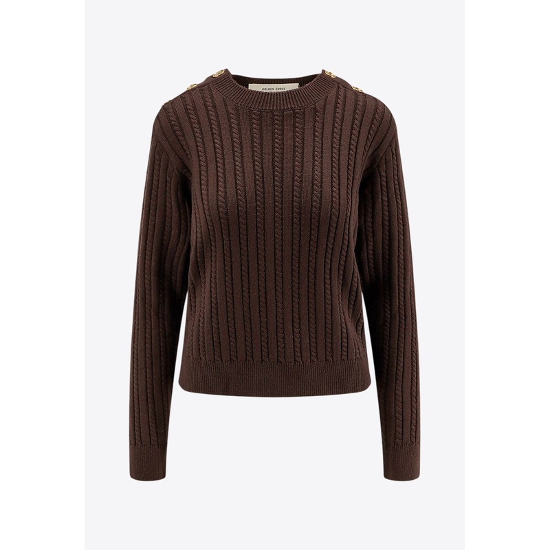 Cable-Knit Crewneck Sweater