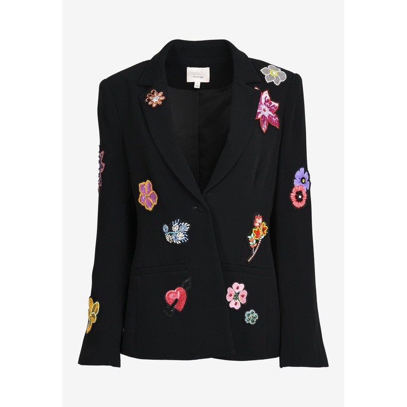 Rumi Mixed-Patch Blazer