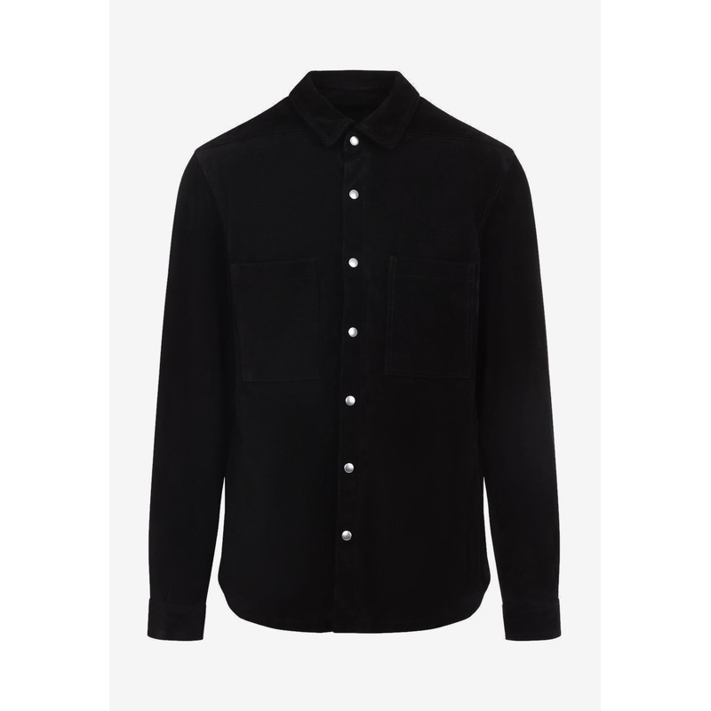 Suede Button-Up Shirt