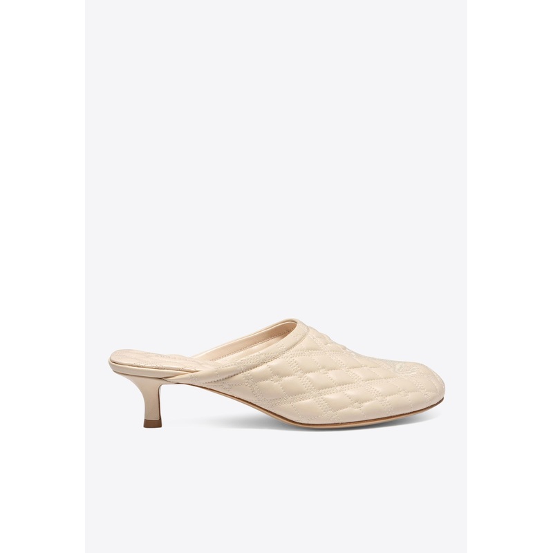 45 Embroidered Quilted Mules