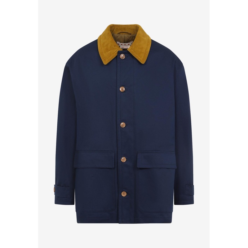 Corduroy Collar Padded Jacket