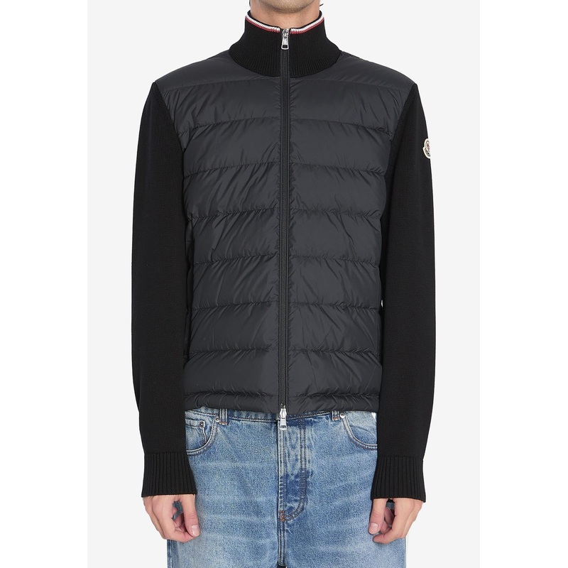 Down Padded Zip-Up Cardigan