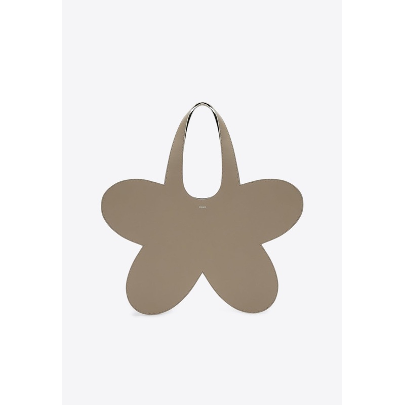 Flower Leather Tote Bag