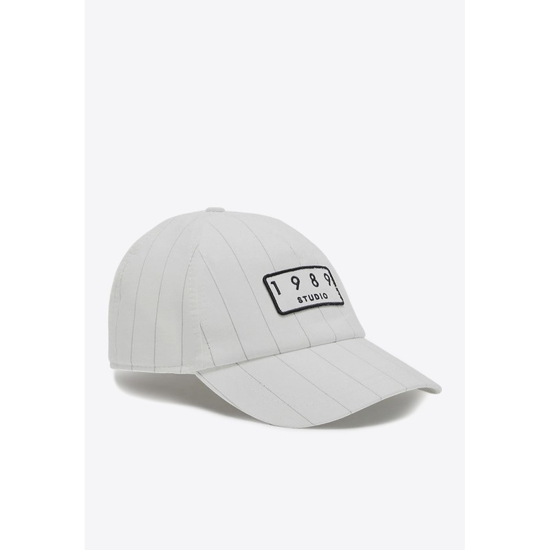 Logo Patch Stripe Baseball Cap