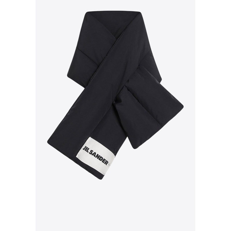 Padded Scarf with Logo-Label