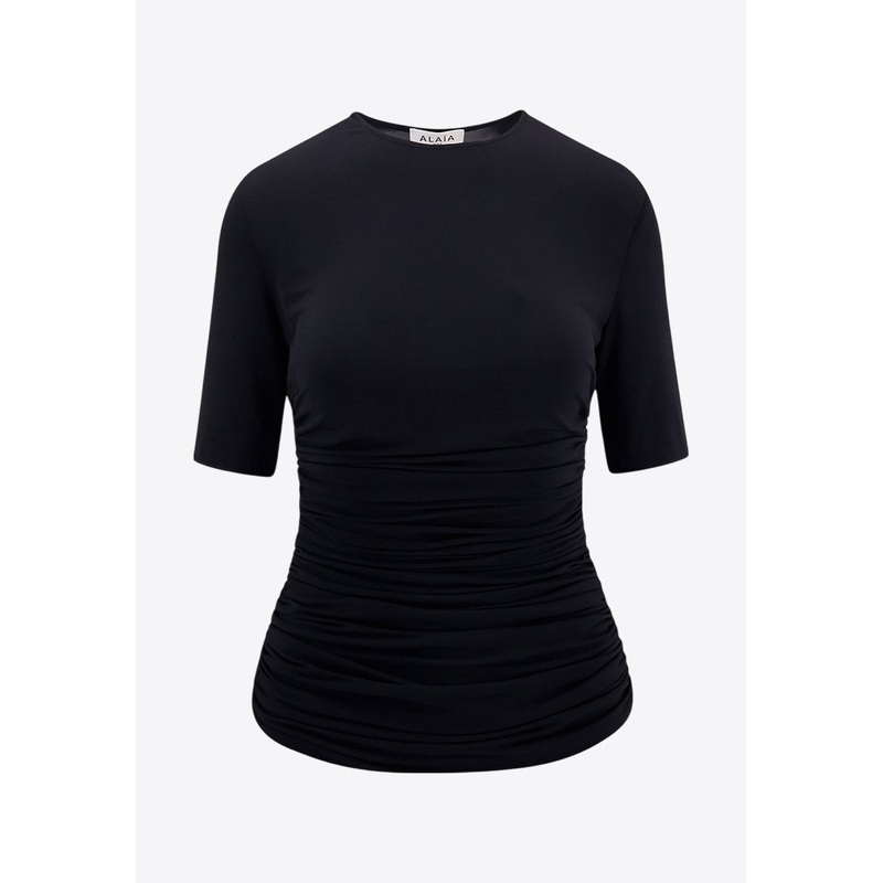Ruched Crewneck Top