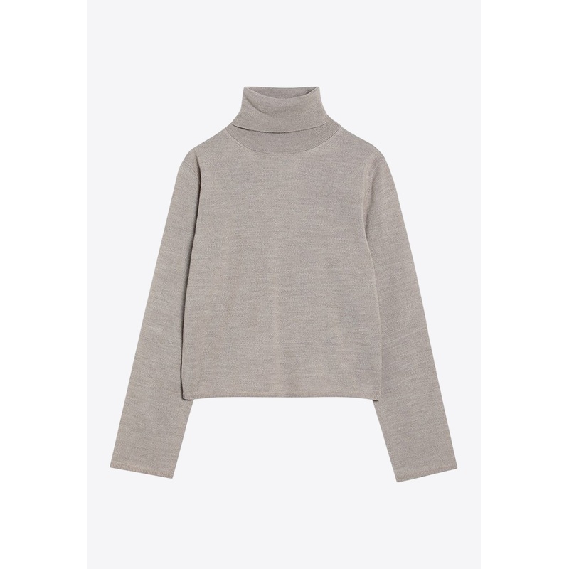 Turtleneck Sweater with Elbow Patches