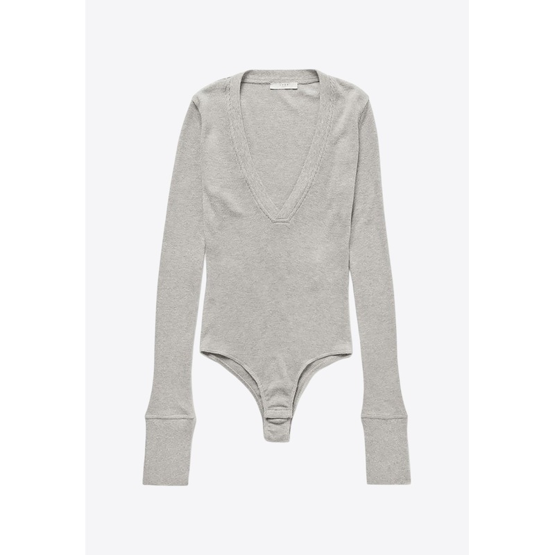 Waffle V-neck Bodysuit