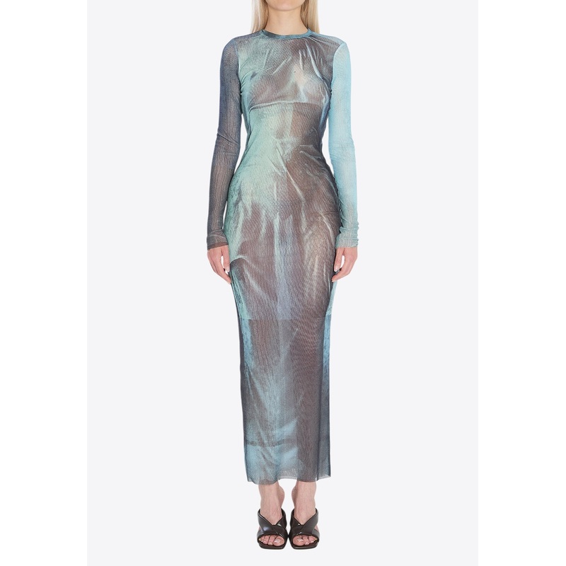 Water Print Maxi Dress