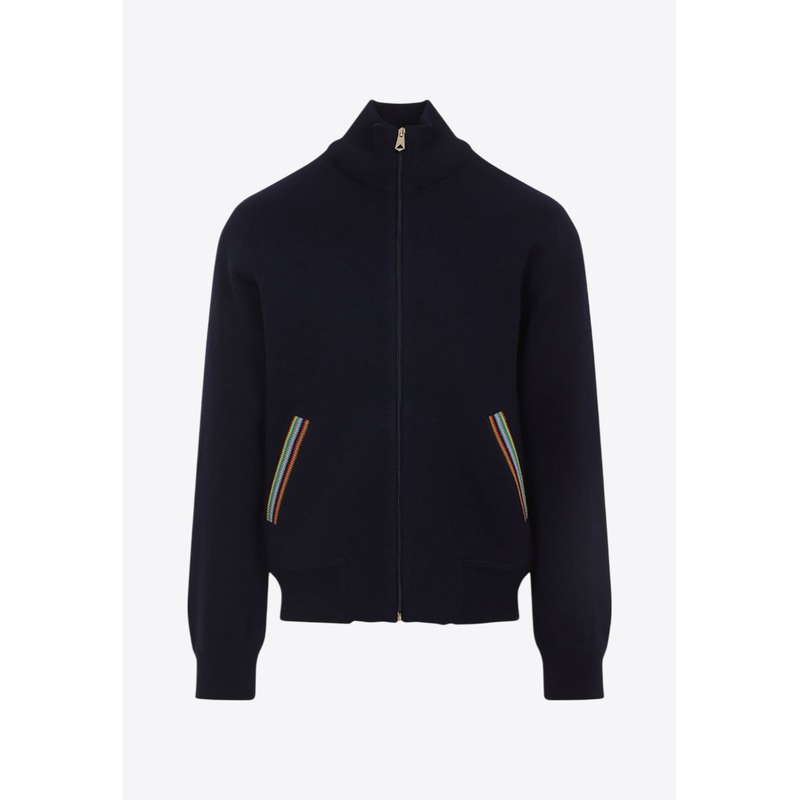 Wool Zip-Up Cardigan