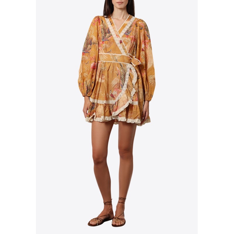 Ascension Frill Floral Mini Dress