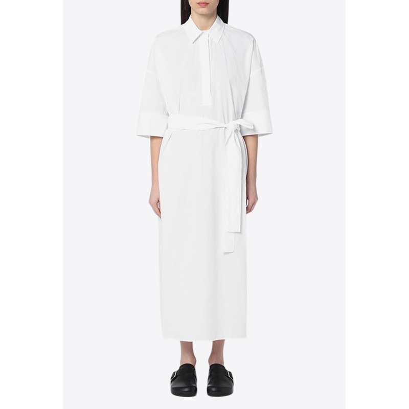 Belted Midi Shirt Dress