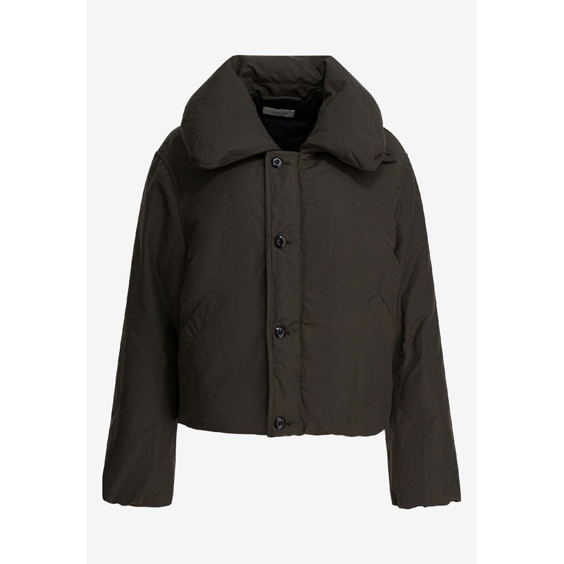 Bubble Collar Cropped Down Jacket