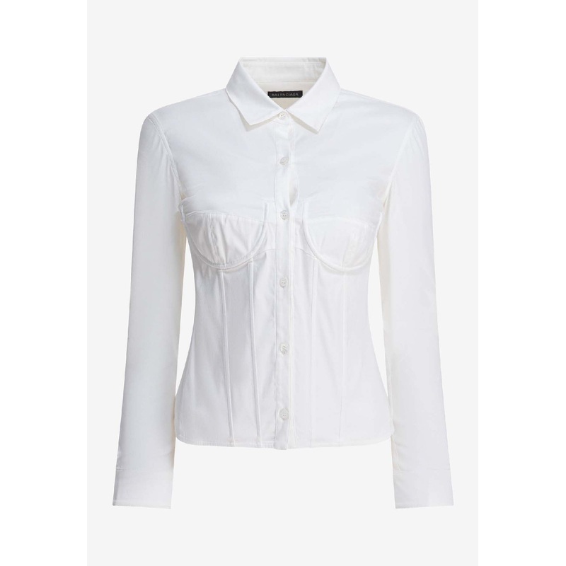 Corset Style Long-Sleeved Shirt