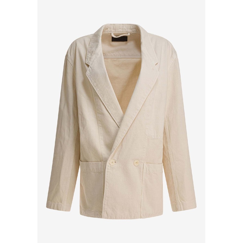 Double-Breasted Denim Blazer