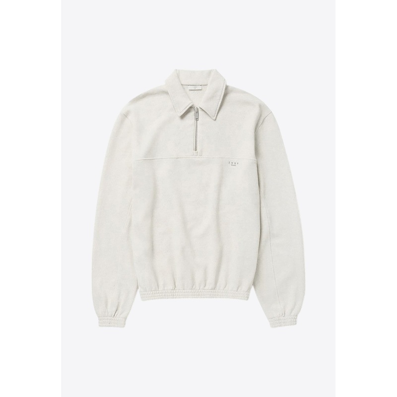 Embroidered Logo Half-Zip Sweatshirt