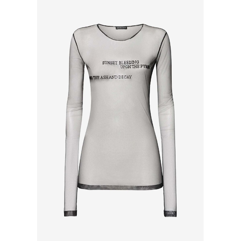 Fiene Long-Sleeved Sheer T-shirt