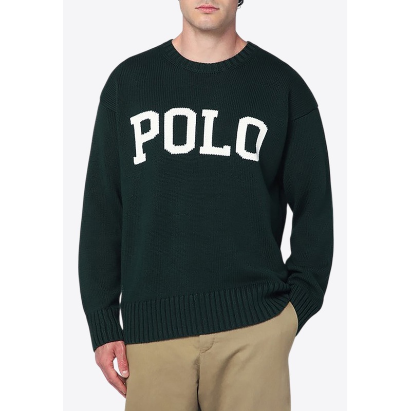 Inlaid Logo Crewneck Sweater