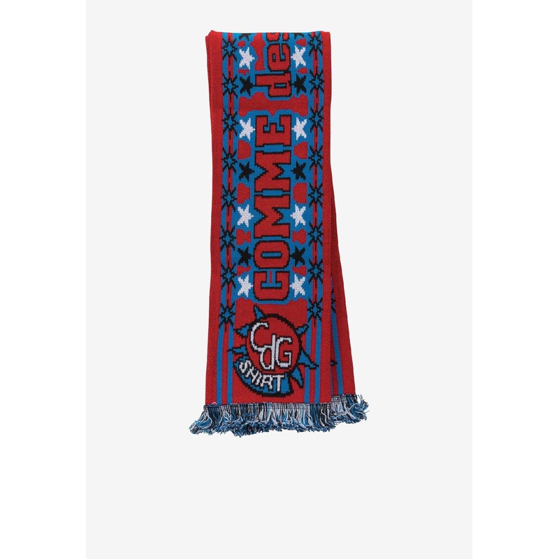 Logo Jacquard Fringed Scarf