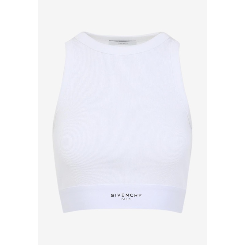 Logo Sleeveless Cropped Top