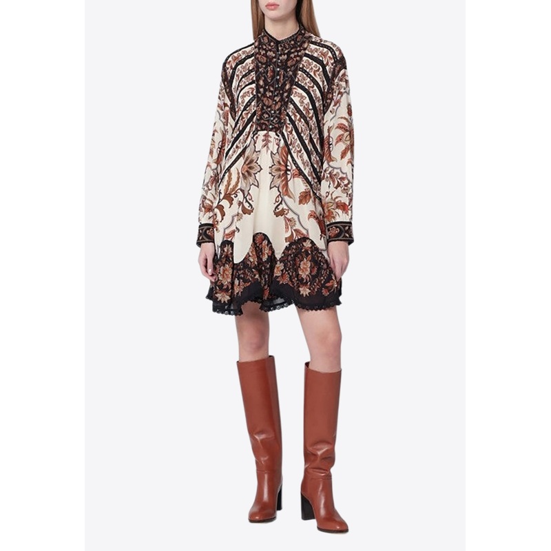 Majestic Garden Lace Mini Dress