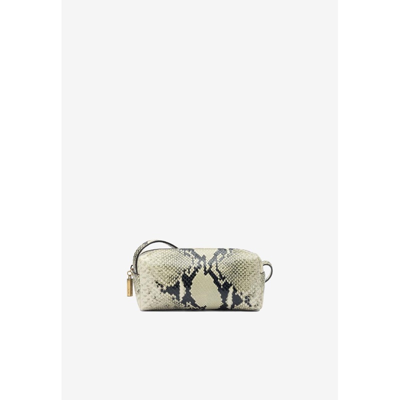 Mini Kye Python Print Leather Crossbody Bag