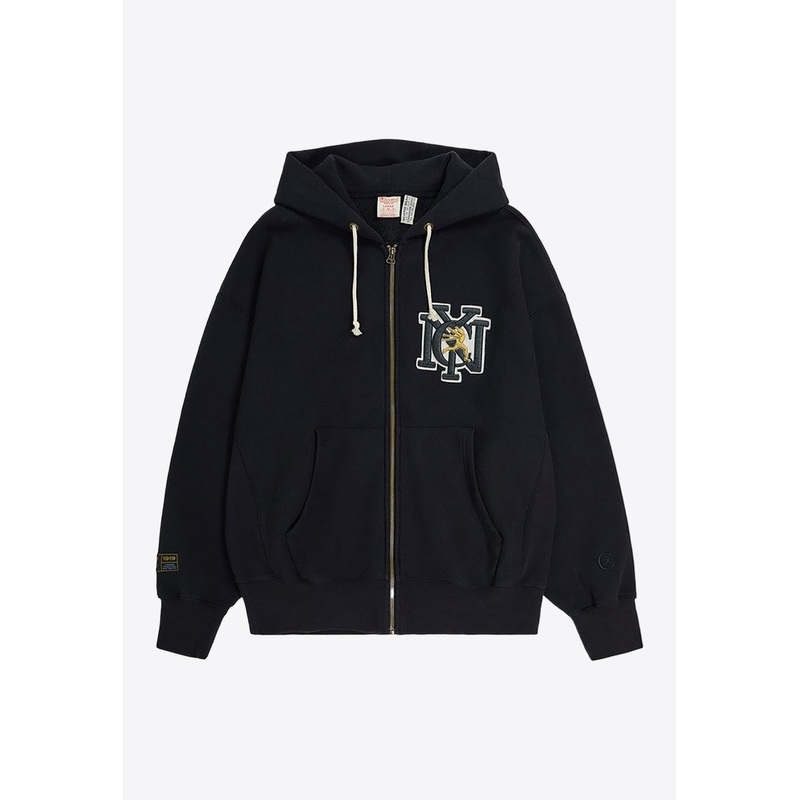 Reverse Weave Zip-Up Hooded Sweatshirt
