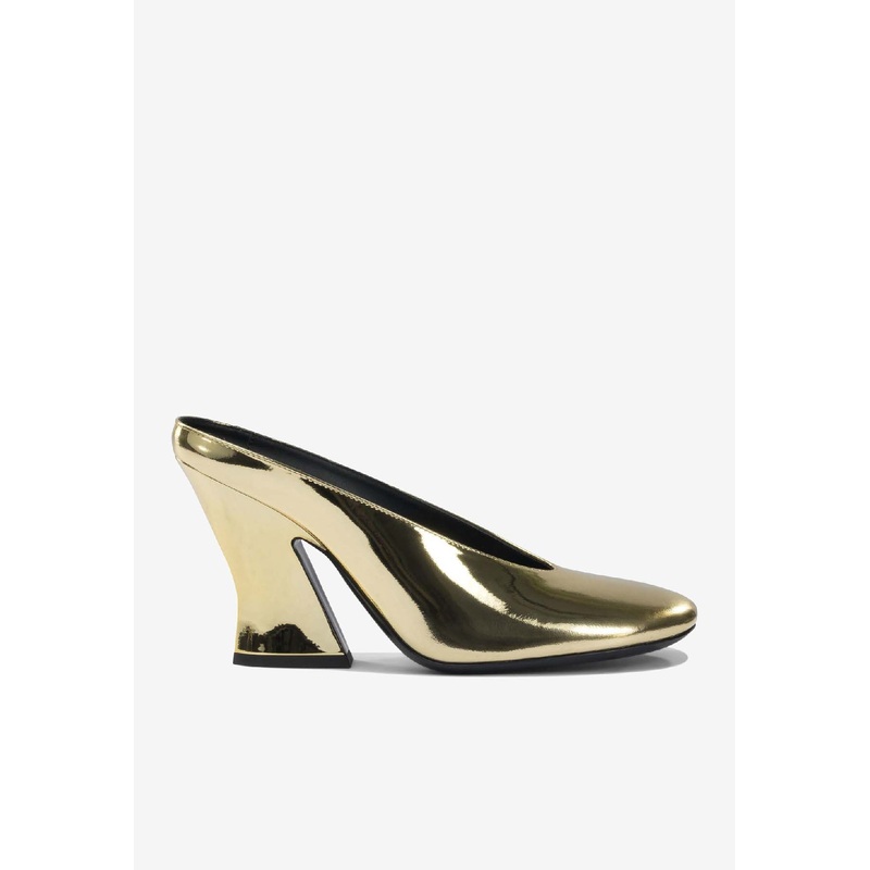 Sculpted 95 Mirror Leather Mules