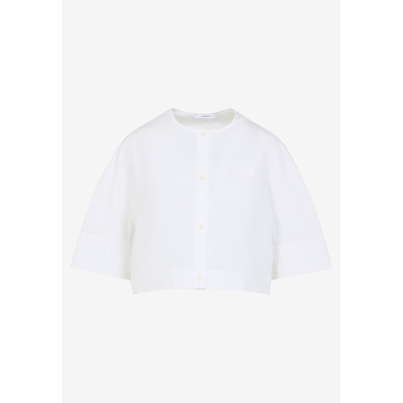 Short-Sleeved Cropped Shirt