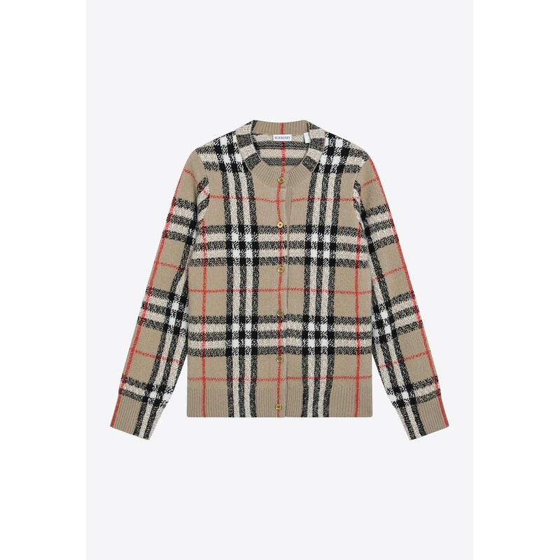 Signature Check Cardigan
