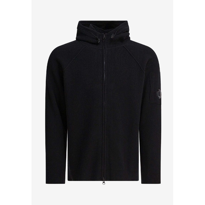 Signature Lens Zip-Up Cardigan with Hood
