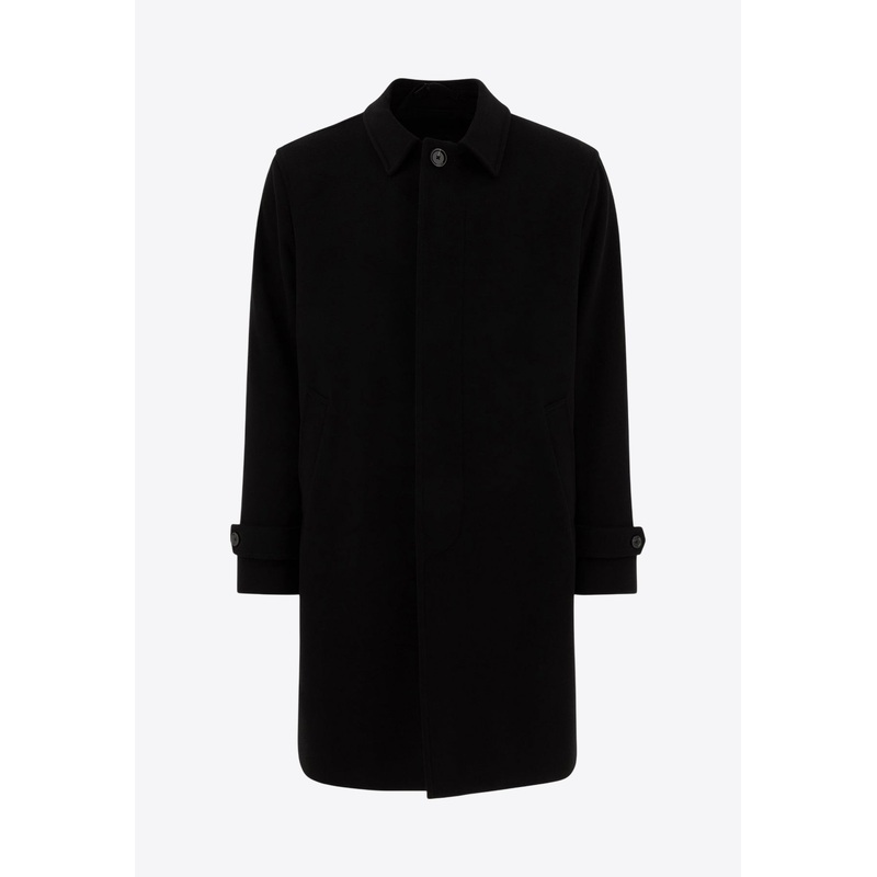 Single-Breasted Wool Coat