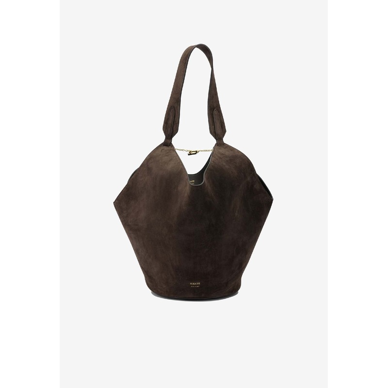 Small Lotus Suede Tote Bag
