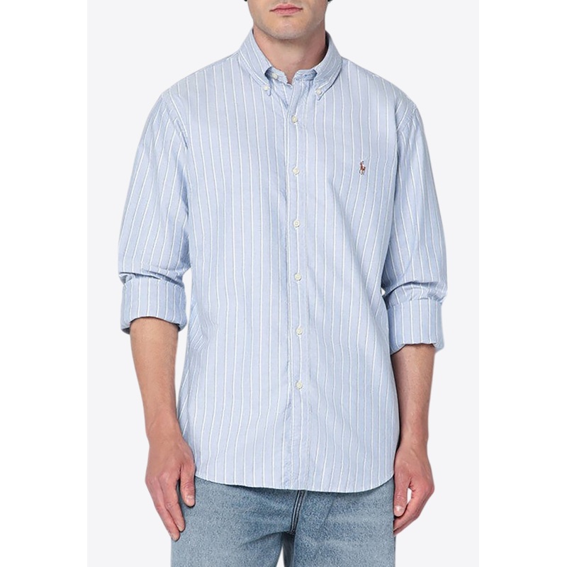 Striped Logo Oxford Shirt