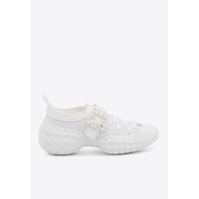 Viv' Run Crystal Embellished Buckle Sneakers
