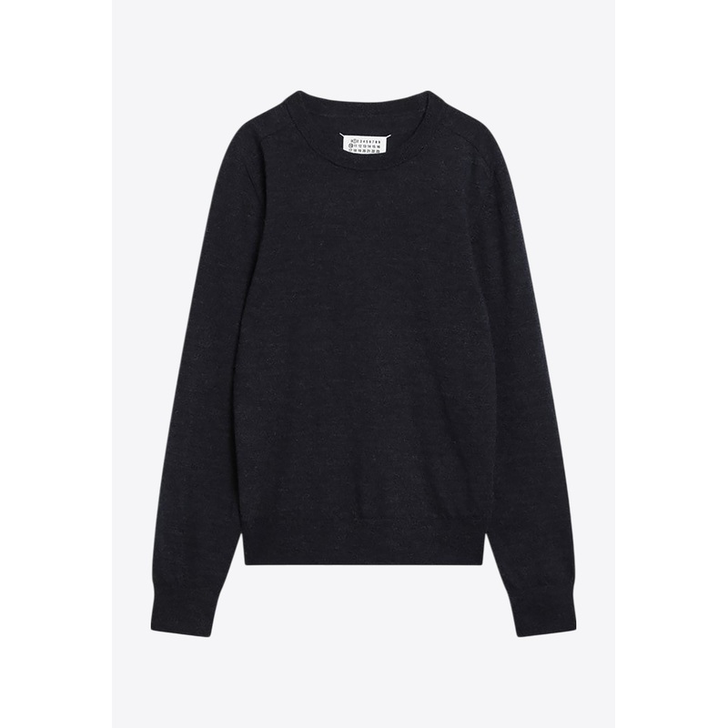 Wool Sweater with Elbow Patches