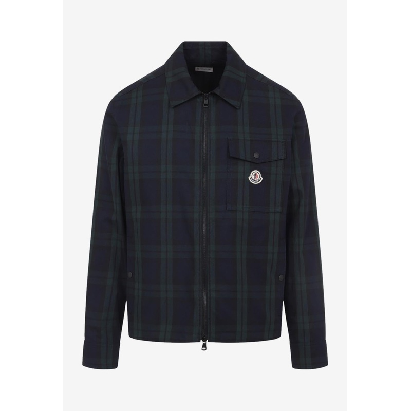 Checked Zip-Up Overshirt