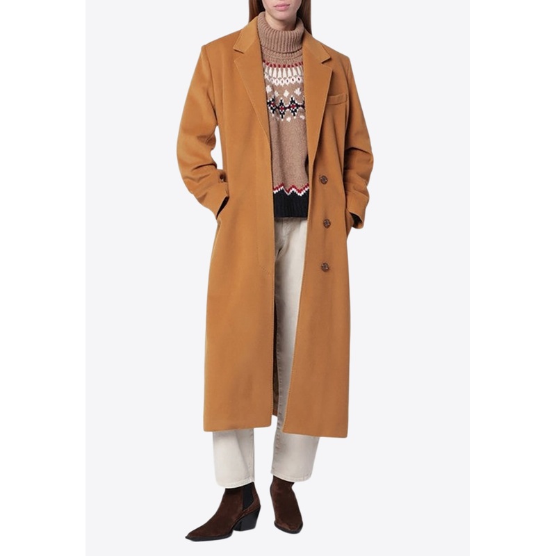 Ellenita Single-Breasted Long Coat