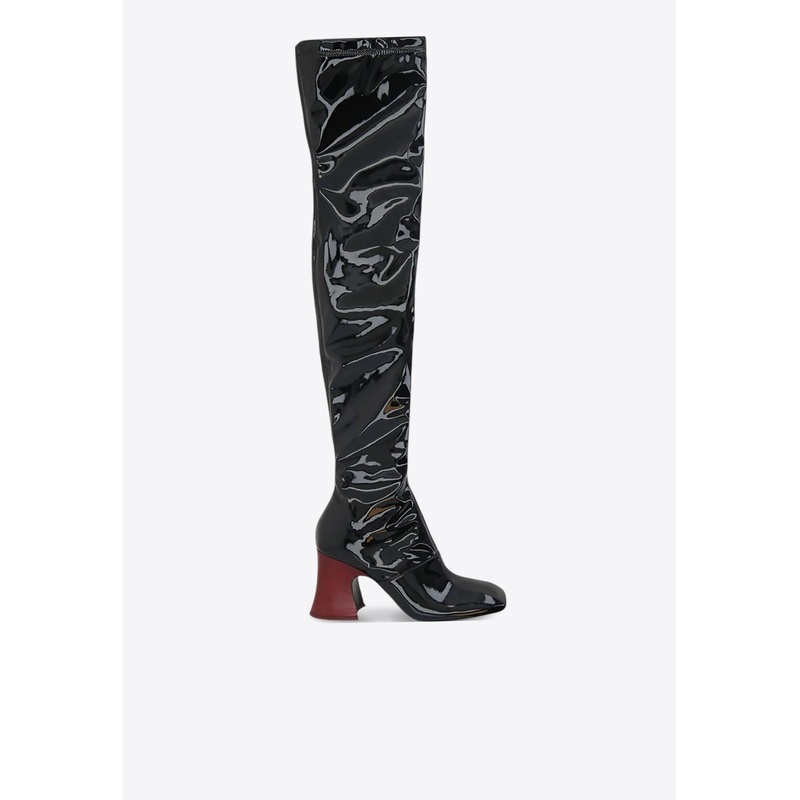 Janis 80 Patent Leather Over-the-Knee Boots