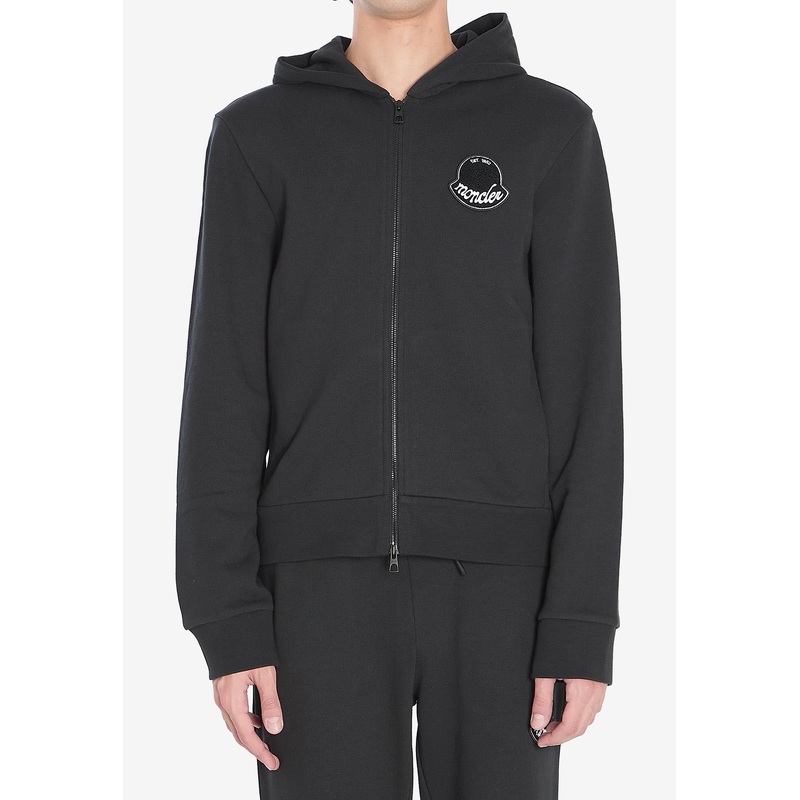 Logo Patch Zip-Up Hoodie