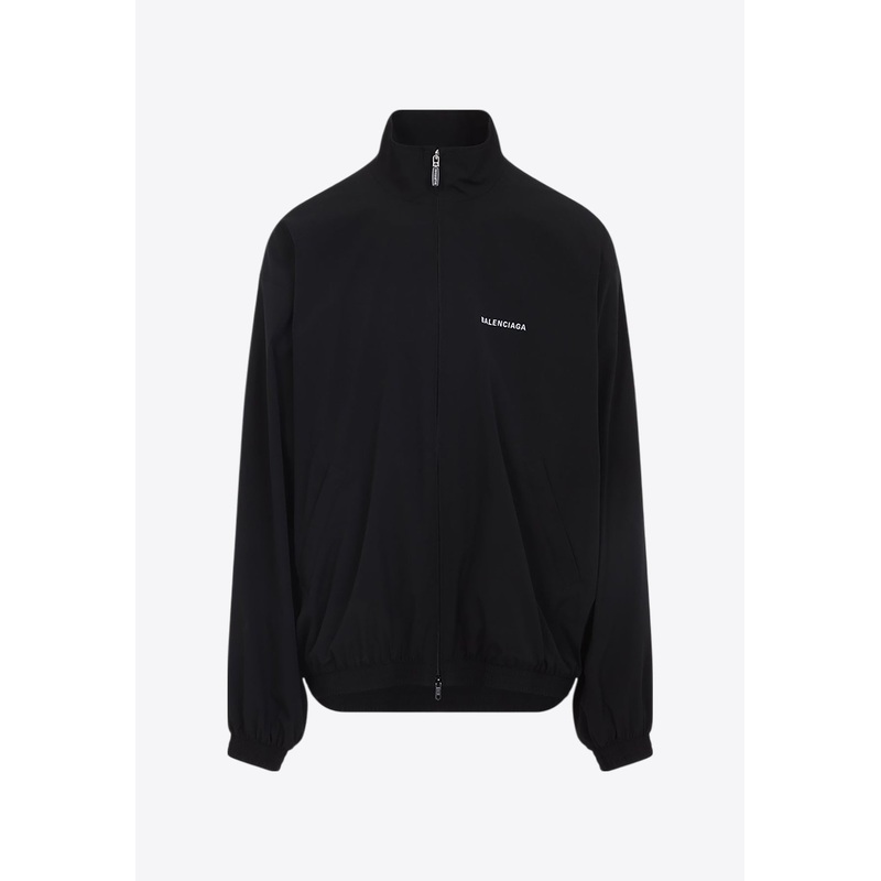 Logo Print Zip-Up Jacket